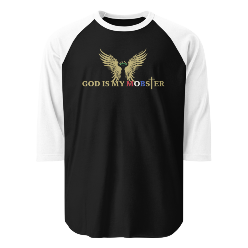God Is My Mobster USA - Tultex 245 | Unisex 3/4 Sleeve Raglan Shirt