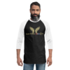 God Is My Mobster USA - Tultex 245 | Unisex 3/4 Sleeve Raglan Shirt - Image 2