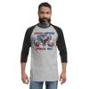 Freedom Warriors - Tultex 245 | Unisex 3/4 Sleeve Raglan Shirt - Image 4