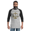 By What Authority – Tultex 245 | Unisex 3/4 Sleeve Raglan Shirt - Image 2