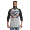 Freedom Warriors - Tultex 245 | Unisex 3/4 Sleeve Raglan Shirt - Image 3