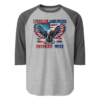 Freedom Warriors – Tultex 245 | Unisex 3/4 Sleeve Raglan Shirt - Image 12