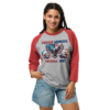 Freedom Warriors - Tultex 245 | Unisex 3/4 Sleeve Raglan Shirt - Image 4