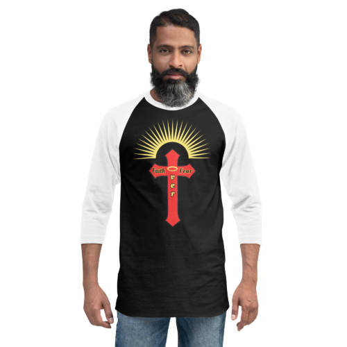 Faith Over Fear – Tultex 245 | Unisex 3/4 Sleeve Raglan Shirt