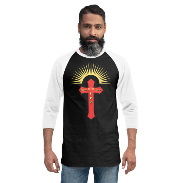 Faith Over Fear – Tultex 245 | Unisex 3/4 Sleeve Raglan Shirt
