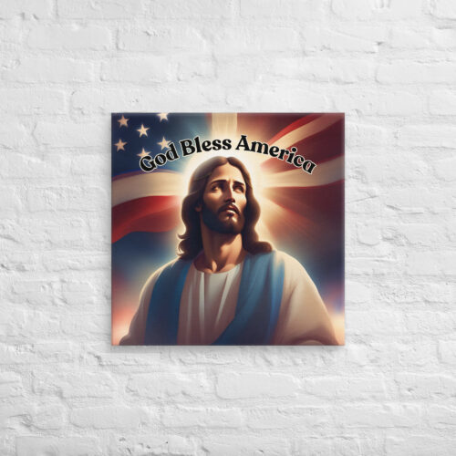 Patriotic God Bless America Canvas Print