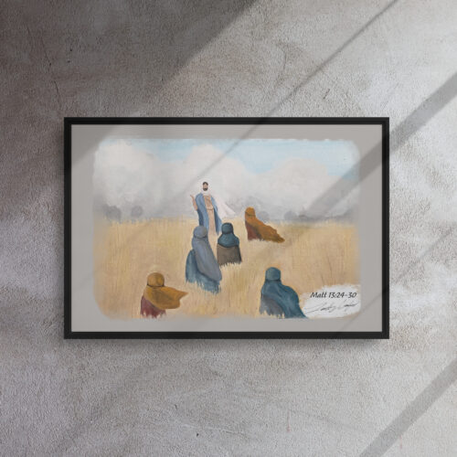 Wheat & Tare Framed Canvas Print