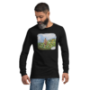 Jesus with Flowers - Bella + Canvas 3501 | Unisex Long Sleeve Tee Shirt - Image 2