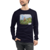 Jesus with Flowers - Bella + Canvas 3501 | Unisex Long Sleeve Tee Shirt - Image 3