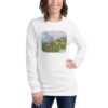 Jesus with Flowers - Bella + Canvas 3501 | Unisex Long Sleeve Tee Shirt - Image 7