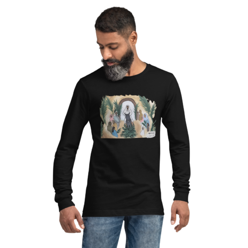 Jesus with Palms - Bella + Canvas | Unisex Long Sleeve Tee Shirt