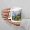 Jesus with Flowers White Ceramic Glossy Mug - Image 2