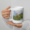 Jesus with Flowers White Ceramic Glossy Mug - Image 4
