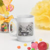 Wash Feet White Ceramic Glossy Mug - Image 5