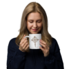 Cross and Thorns White Ceramic Glossy Mug - Image 6