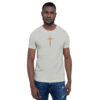 Fire Cross – Bella + Canvas 3001 | Unisex Short Sleeve T-Shirt with Tear Away Label - Image 3