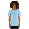 Fire Cross – Bella + Canvas 3001 | Unisex Short Sleeve T-Shirt with Tear Away Label - Image 4